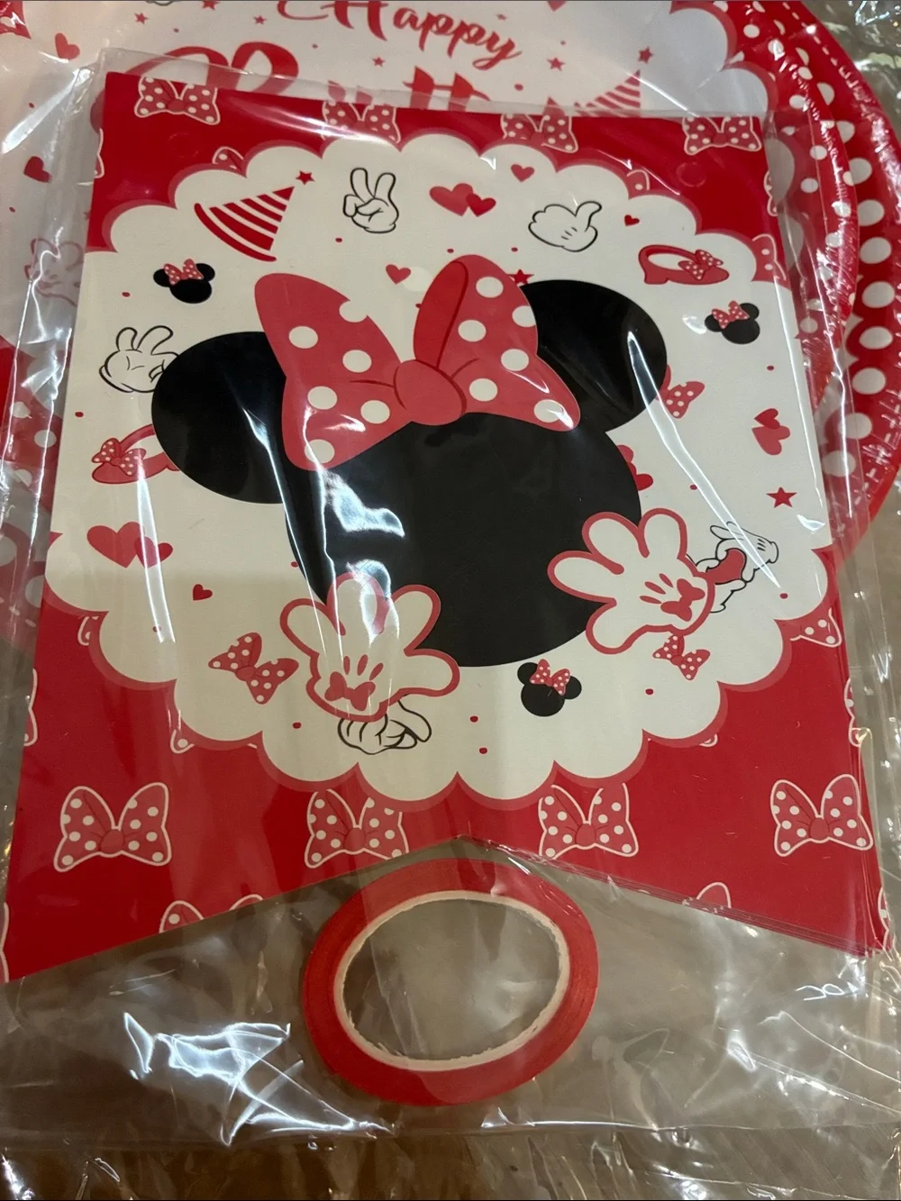 🐾 Minnie Mouse Red Party Tableware Set - Birthday Plates, Cups & Napkins